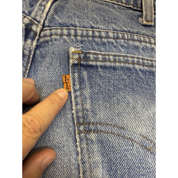 Vintage 1984 Orange Tab Levi's 575 Jorts Raw Hem Size 32 - Picture 2 of 12